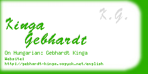 kinga gebhardt business card